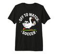 Off To Watch Soccer Goose Coffee Funny T-Shirt - Graphic Print for Adults - T-Shirt, Sweatshirt, Hoodie
