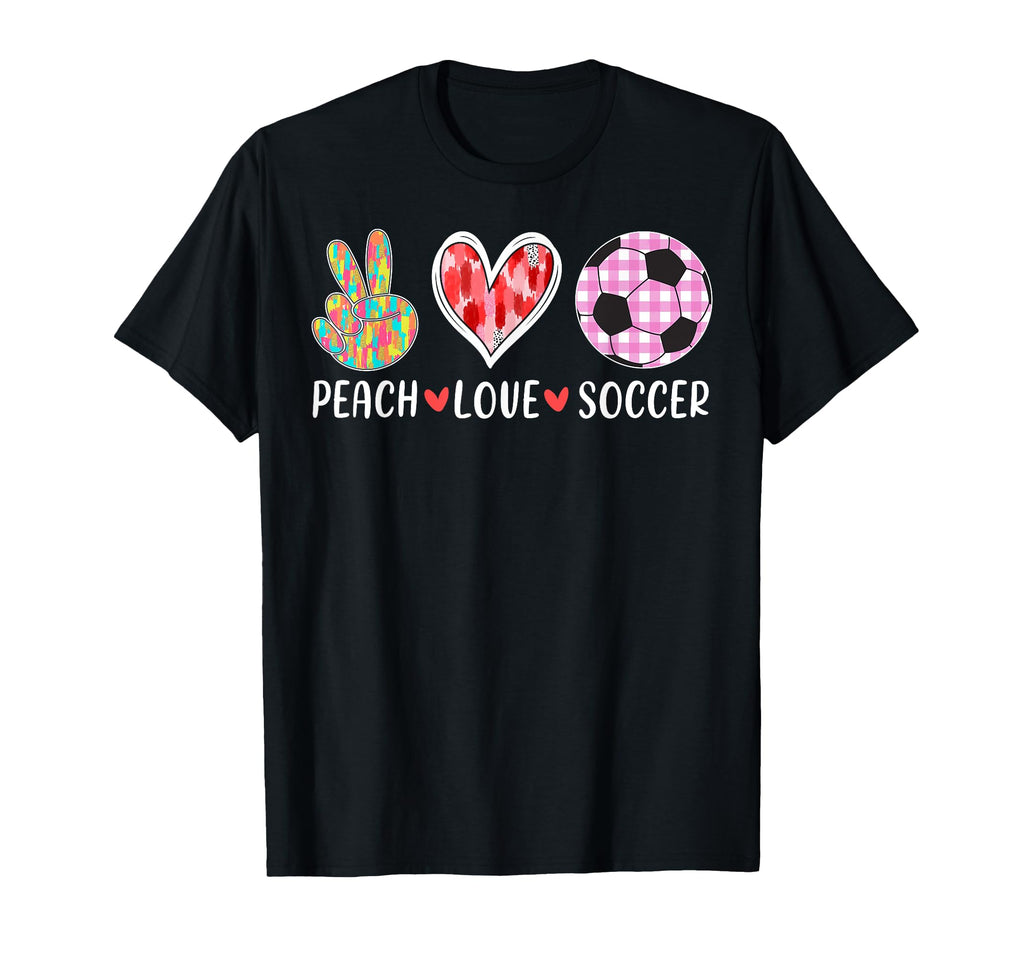 Peach Love Soccer Peace Heart Gift Hoodie - Streetwear Style Men Women - T-Shirt, Sweatshirt, Hoodie