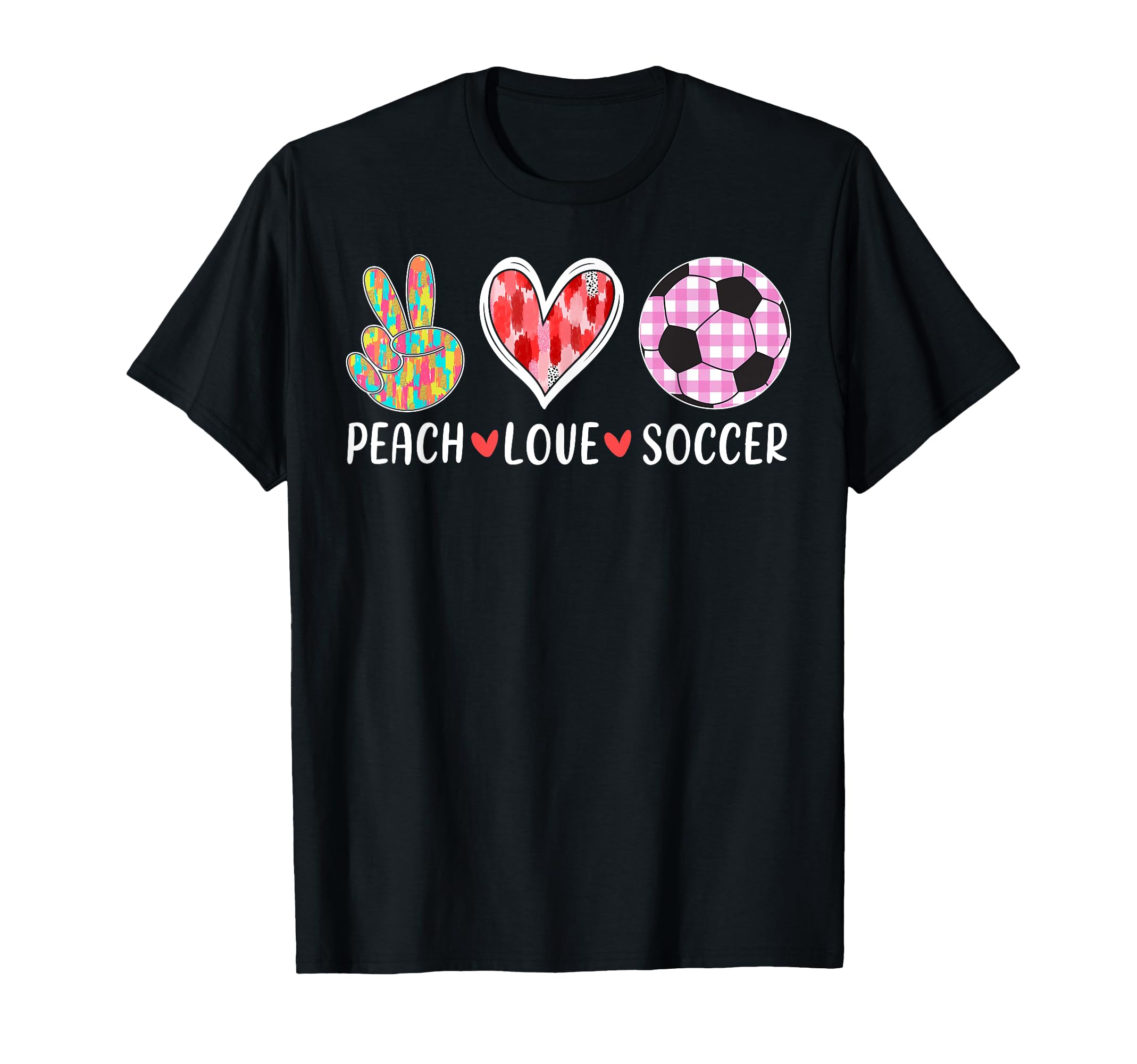 Peach Love Soccer Peace Heart Gift Hoodie - Streetwear Style Men Women - T-Shirt, Sweatshirt, Hoodie