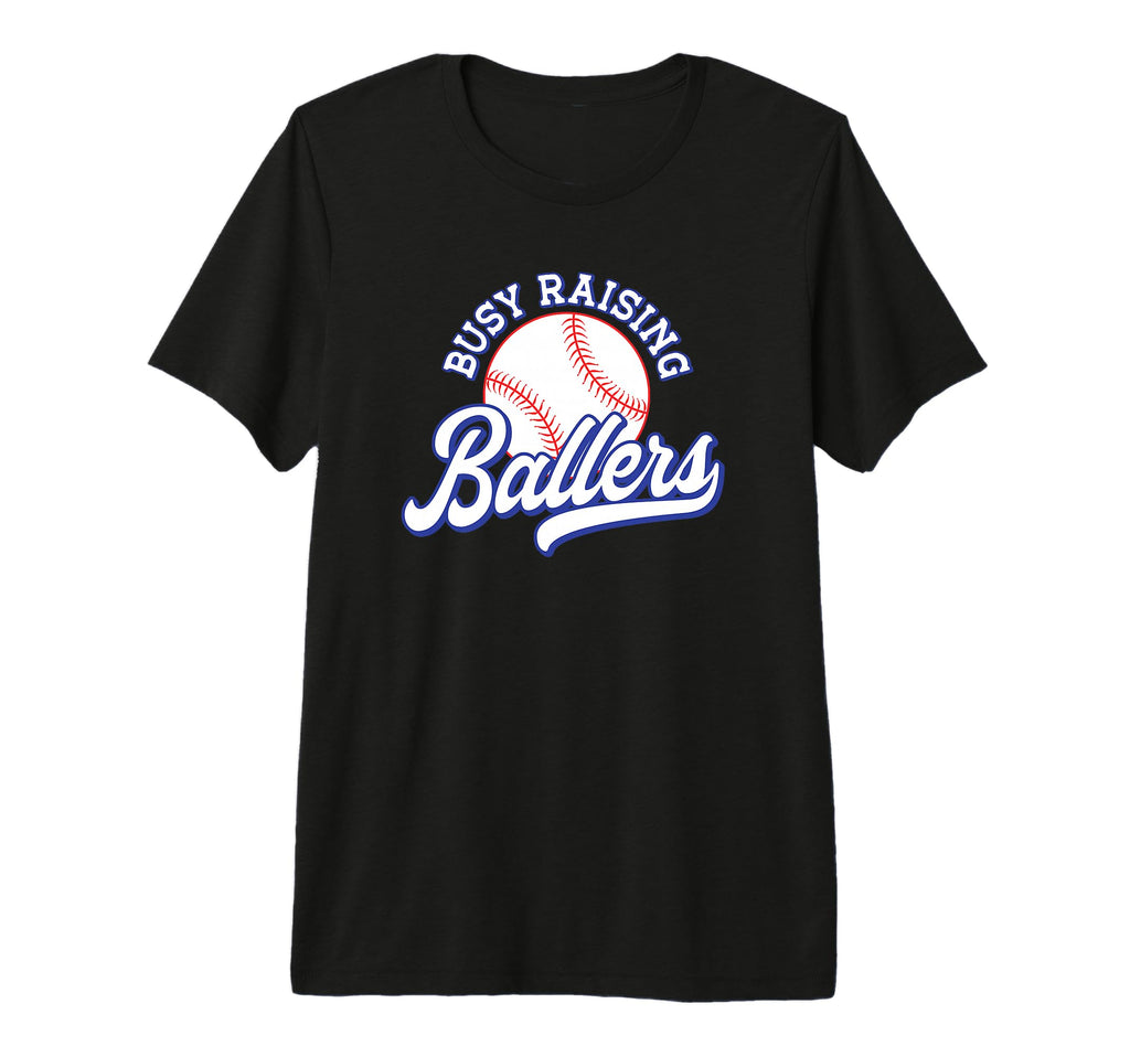 Busy Raising Ballers Baseball Mom Dad T-Shirt - Custom Art Print Unisex - T-Shirt, Sweatshirt, Hoodie