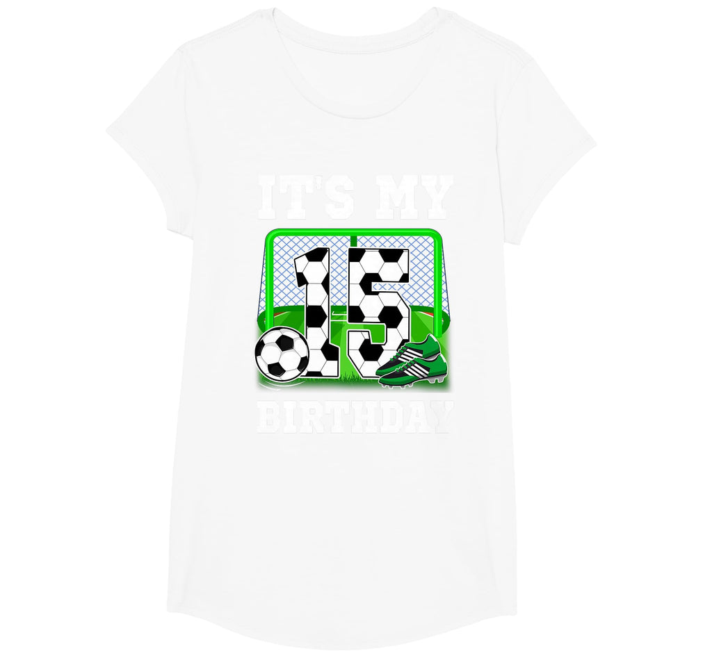Its My 15Th Birthday Soccer Theme 15 T-Shirt - Custom Art Print for Adults - T-Shirt, Sweatshirt, Hoodie