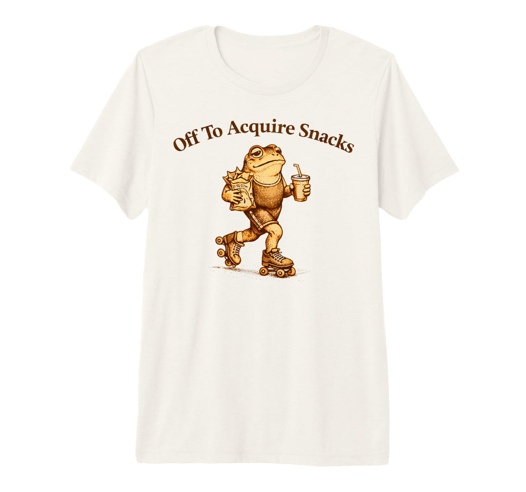 Off To Acquire Snacks Funny Frog Snack T-Shirt - Novelty Apparel Men Women - T-Shirt, Sweatshirt, Hoodie