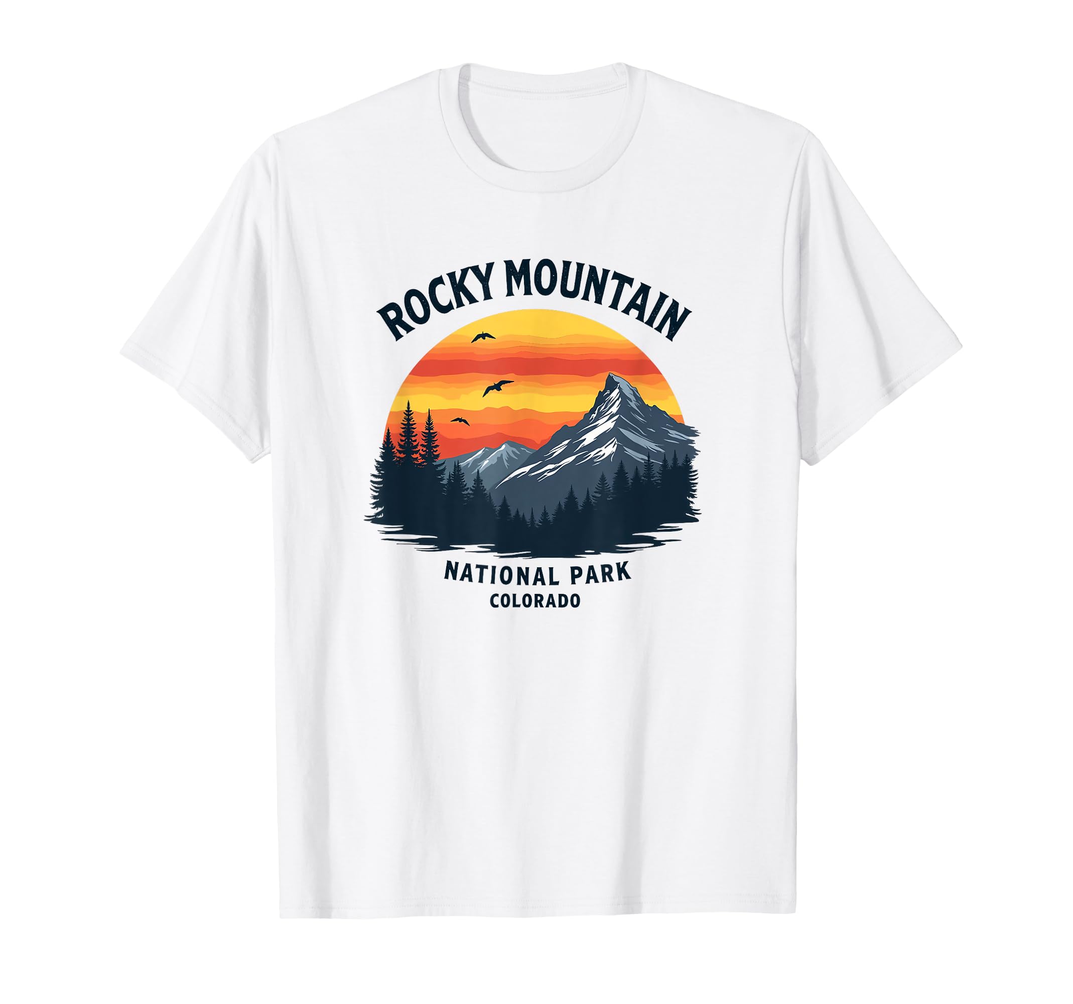 Scenic Rocky Mountains National Park T-Shirt - Custom Art Print Men Women - T-Shirt, Sweatshirt, Hoodie