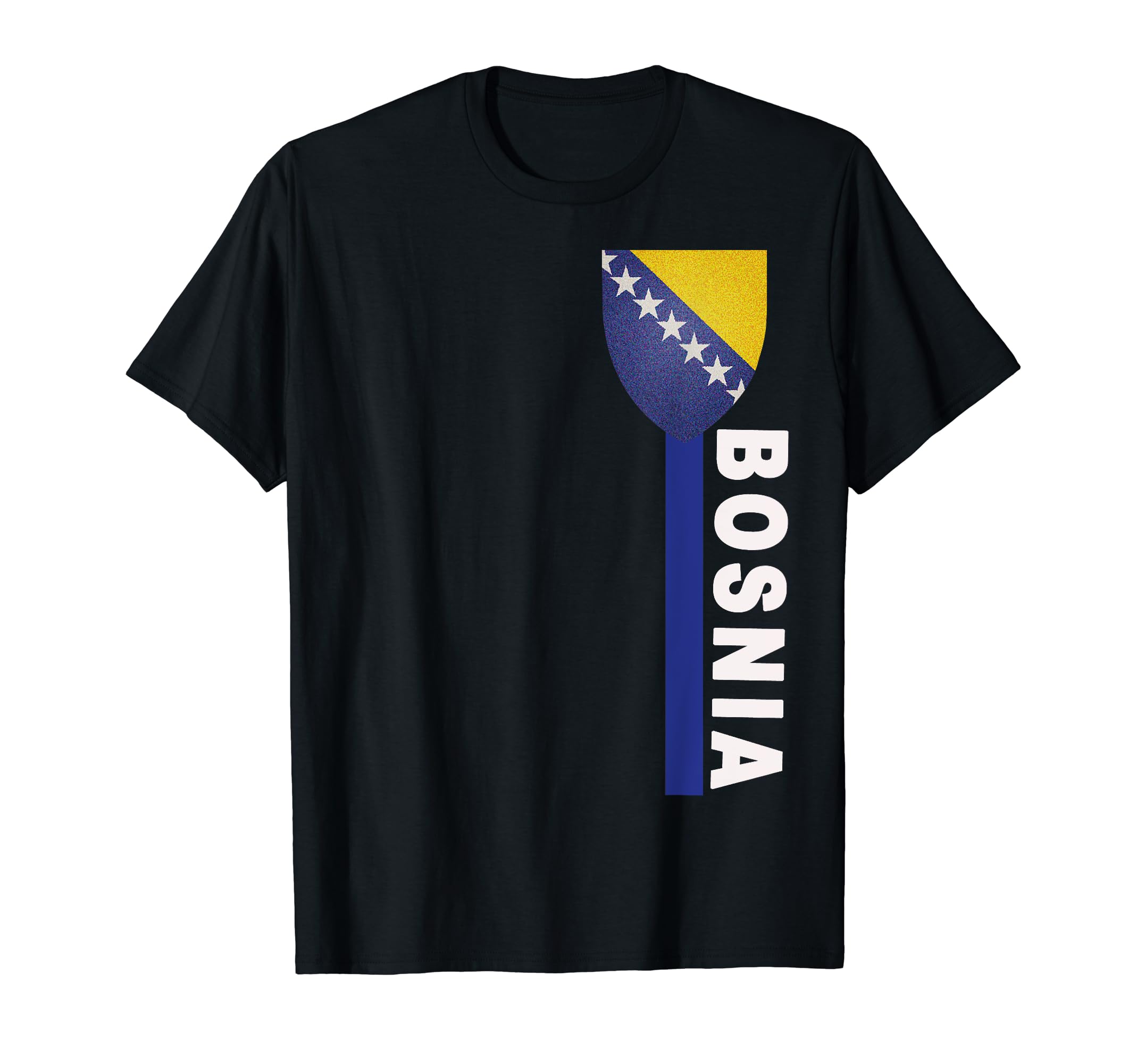 Bosnia Left Side Over Heart Soccer T-Shirt - Minimalist Print for Adults - T-Shirt, Sweatshirt, Hoodie