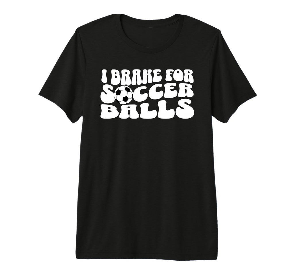 Soccer Mom I Brake Soccer Balls Tri T-Shirt - Novelty Apparel for Adults - T-Shirt, Sweatshirt, Hoodie