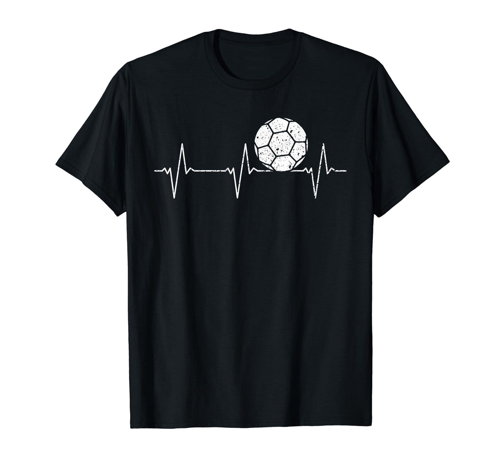 Soccer Players Heartbeat Football Ball T-Shirt - Unique Graphic Unisex - T-Shirt, Sweatshirt, Hoodie