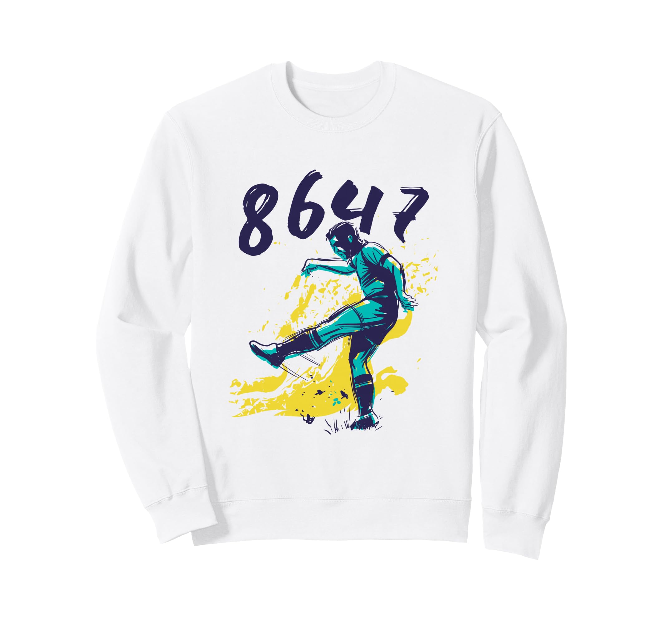8647 Subtle Floral 86 47 Soccer Sweatshirt - Custom Art Print for Adults - T-Shirt, Sweatshirt, Hoodie