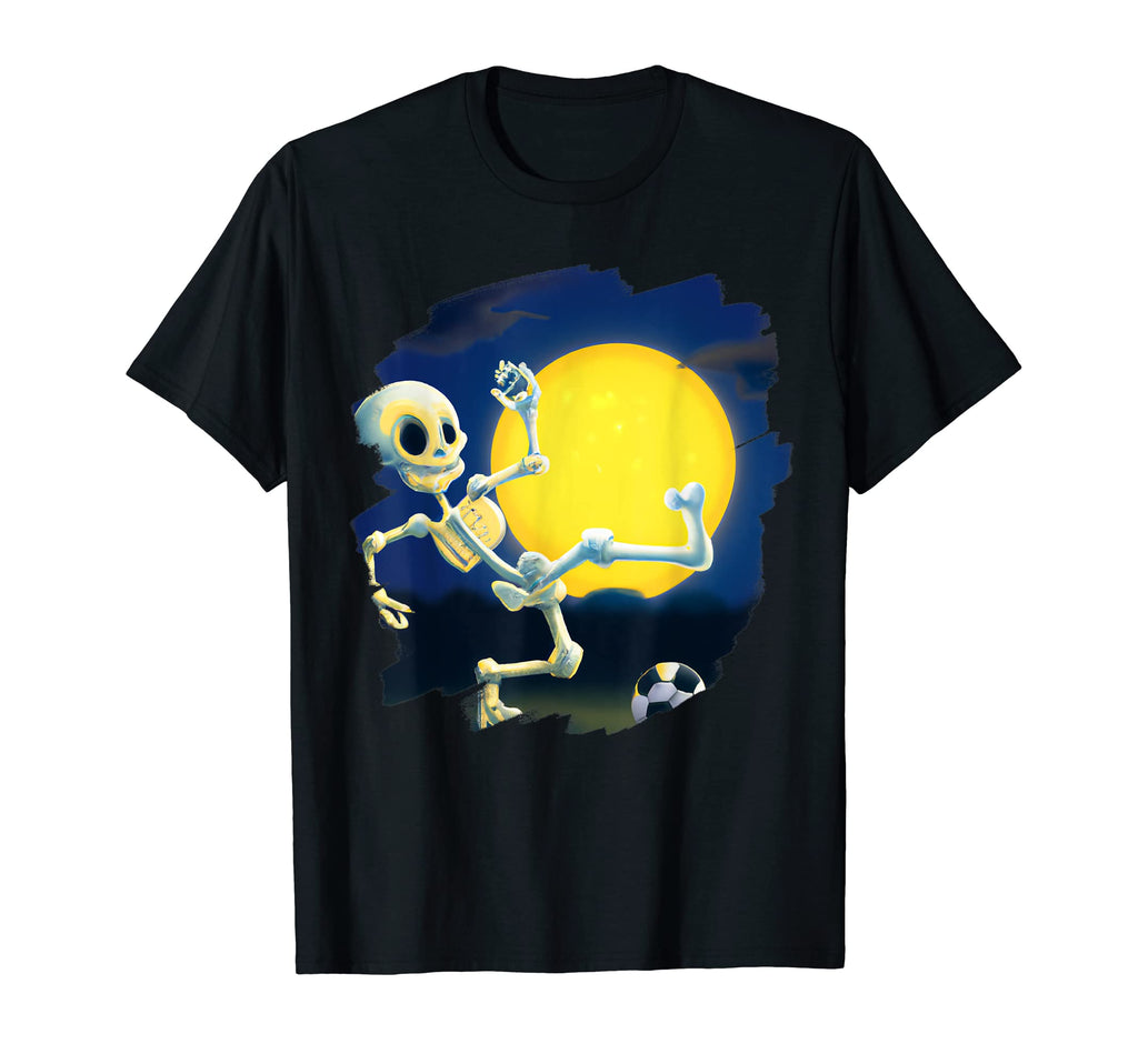Skeleton Playing Soccer Funny T-Shirt - Novelty Apparel Men Women - T-Shirt, Sweatshirt, Hoodie