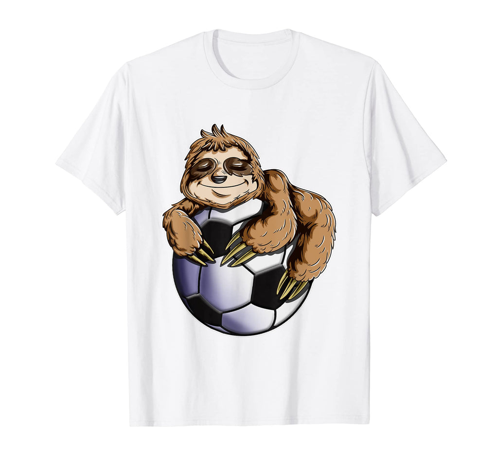 Sloth Soccer Player Sleeps Ball T-Shirt - Fun Novelty Design Men Women - T-Shirt, Sweatshirt, Hoodie