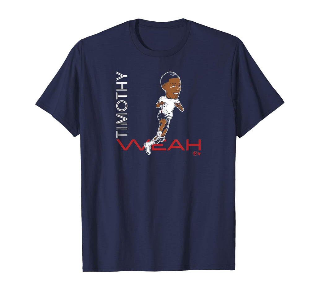 Timothy Weah Caricature United T-Shirt - Casual Everyday Wear Men Women - T-Shirt, Sweatshirt, Hoodie