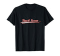Beach Soccer Varsity Distressed Throwback T-Shirt - Unique Graphic Unisex - T-Shirt, Sweatshirt, Hoodie