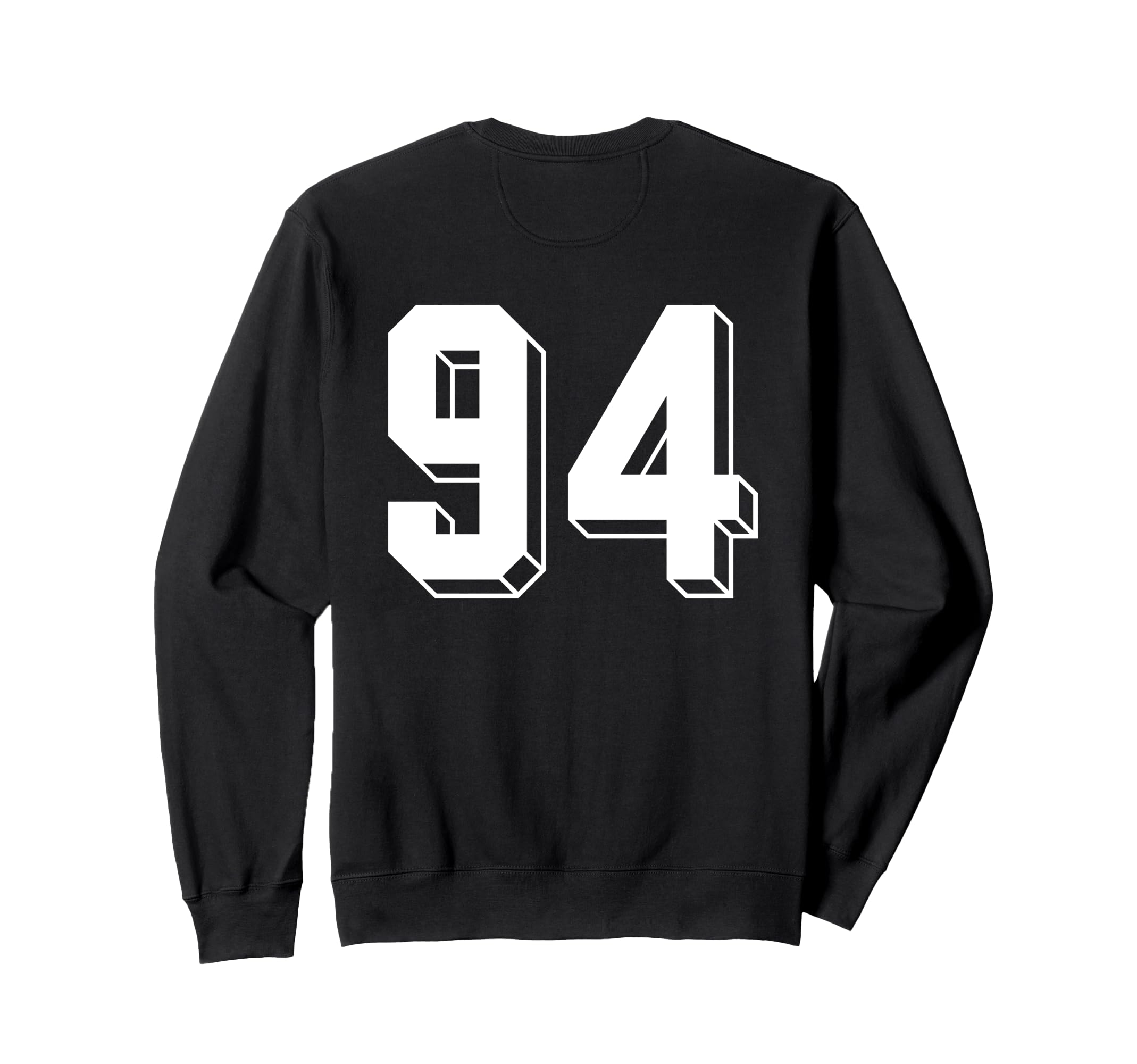 Number 94 Backside 80S 90S Team Sweatshirt - Fun Novelty Design for Adults - T-Shirt, Sweatshirt, Hoodie
