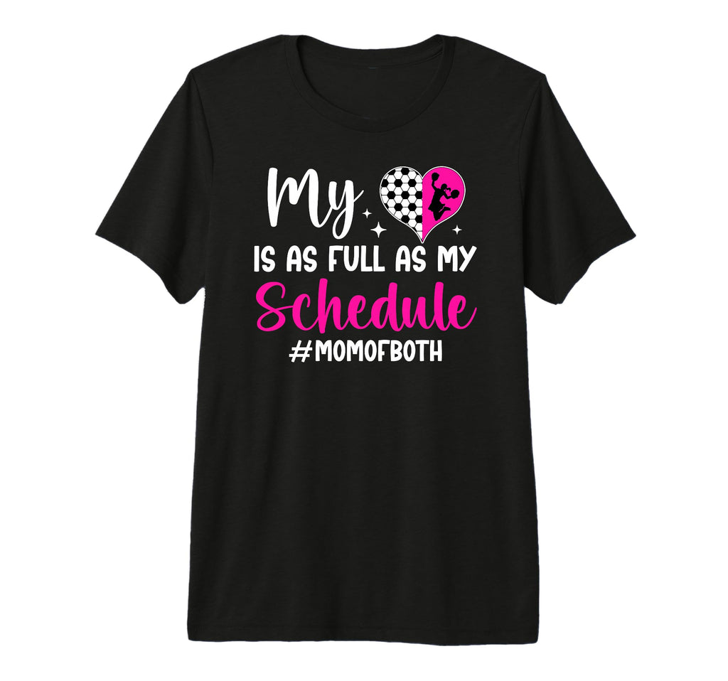 Mom Both Proud Cheer And Soccer Mom Tri T-Shirt - Minimalist Print Unisex - T-Shirt, Sweatshirt, Hoodie