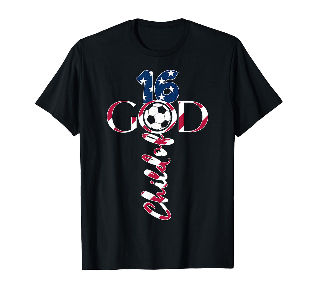 Jesus 16 Years Child God Soccer 16Th T-Shirt - Custom Art Print Men Women - T-Shirt, Sweatshirt, Hoodie