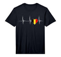 Belgium Heart Belgian Heartbeat Ekg T-Shirt - Graphic Print for Adults - T-Shirt, Sweatshirt, Hoodie