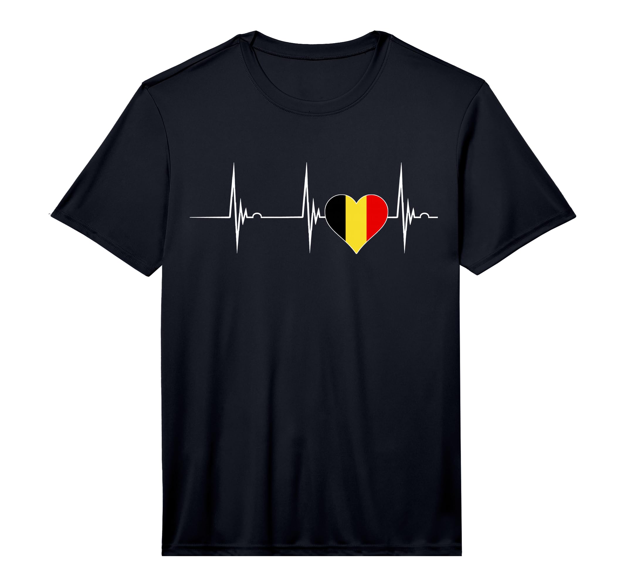 Belgium Heart Belgian Heartbeat Ekg T-Shirt - Graphic Print for Adults - T-Shirt, Sweatshirt, Hoodie