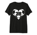 Soccer Number 28 Jersey Funny Soccer Heart T-Shirt - Unique Graphic Unisex - T-Shirt, Sweatshirt, Hoodie