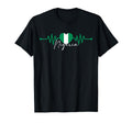 Nigeria Heritage Roots Proud Heartbeat T-Shirt - Trendy Graphic for Adults - T-Shirt, Sweatshirt, Hoodie