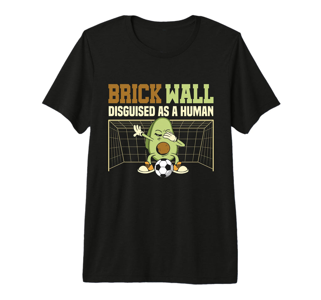 Avocado Soccer Goalie Brick Wall T-Shirt - Minimalist Print Unisex - T-Shirt, Sweatshirt, Hoodie