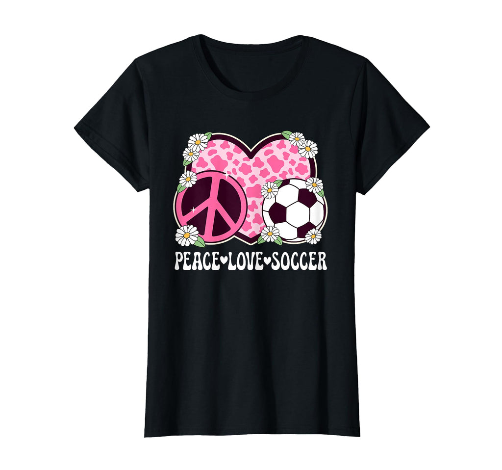 Peace Love Soccer Lover Cow Soccer T-Shirt - Novelty Apparel Men Women - T-Shirt, Sweatshirt, Hoodie