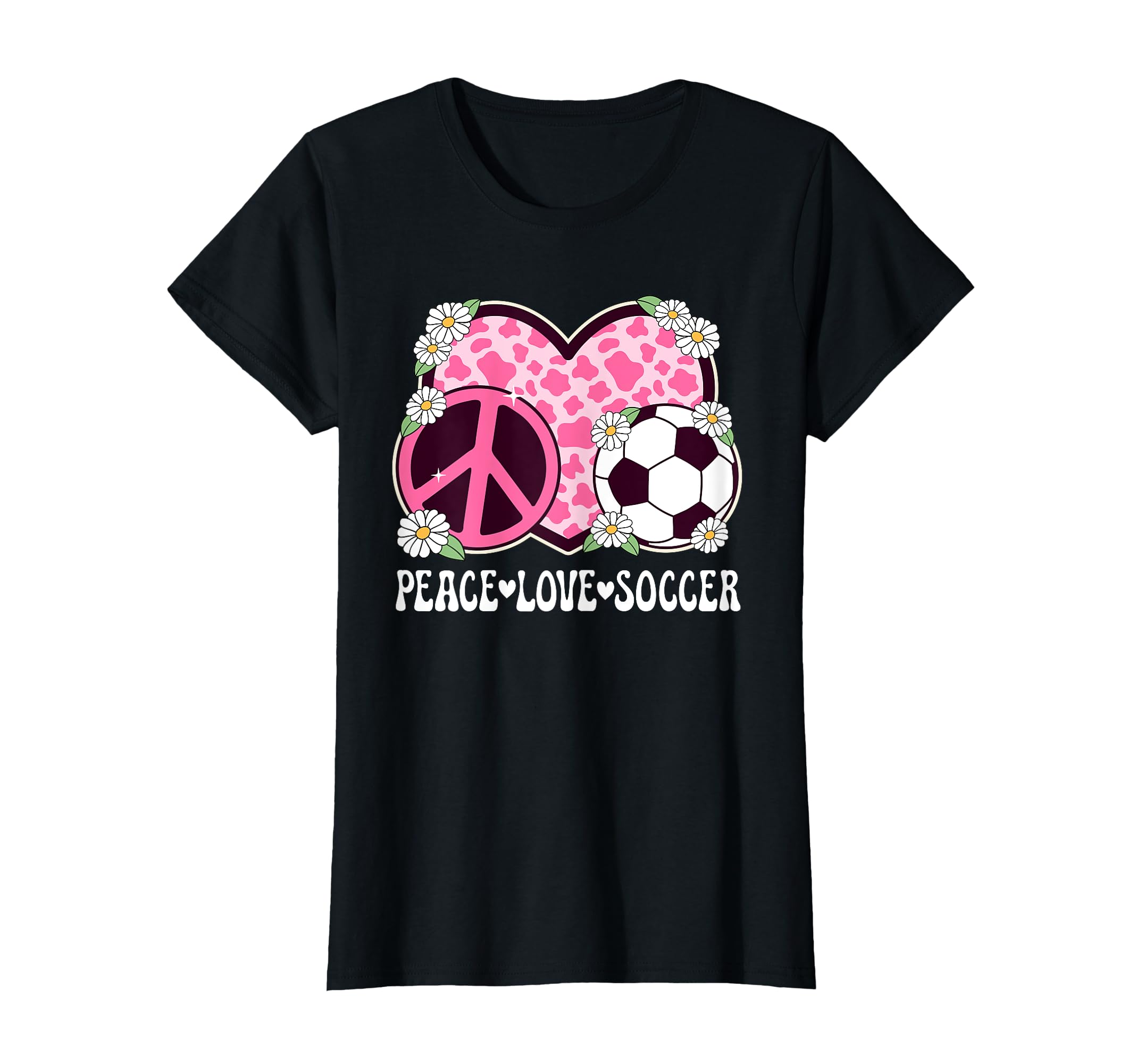 Peace Love Soccer Lover Cow Soccer T-Shirt - Novelty Apparel Men Women - T-Shirt, Sweatshirt, Hoodie
