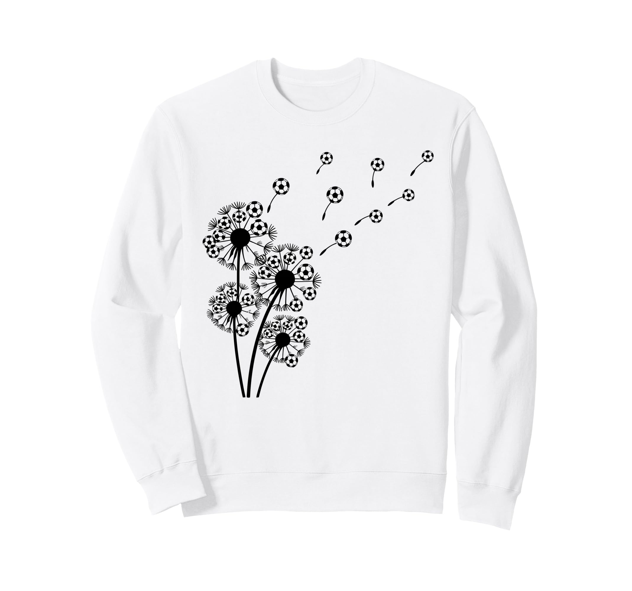 Soccer Balls Dandelion Funny Soccer Sweatshirt - Trendy Graphic for Adults - T-Shirt, Sweatshirt, Hoodie