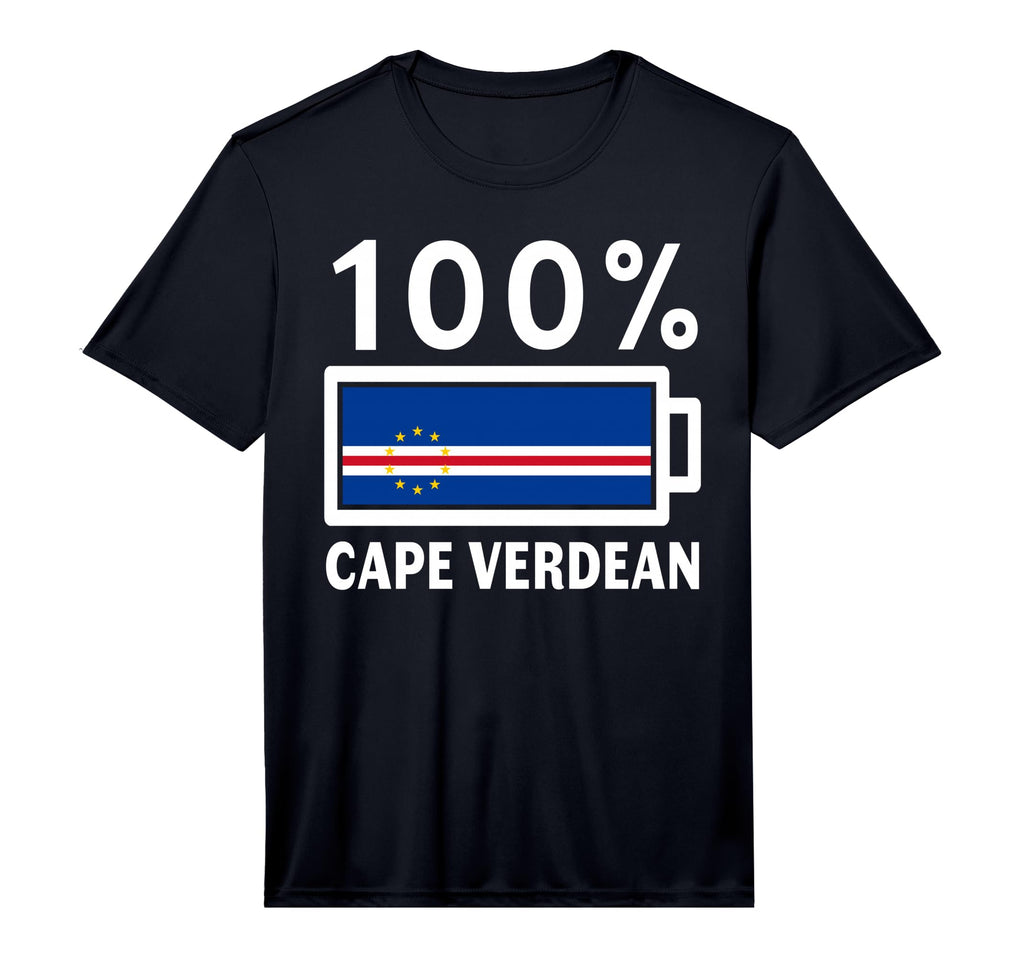 Cape Verde Flag 100 Cape Verdean T-Shirt - Casual Everyday Wear Unisex - T-Shirt, Sweatshirt, Hoodie