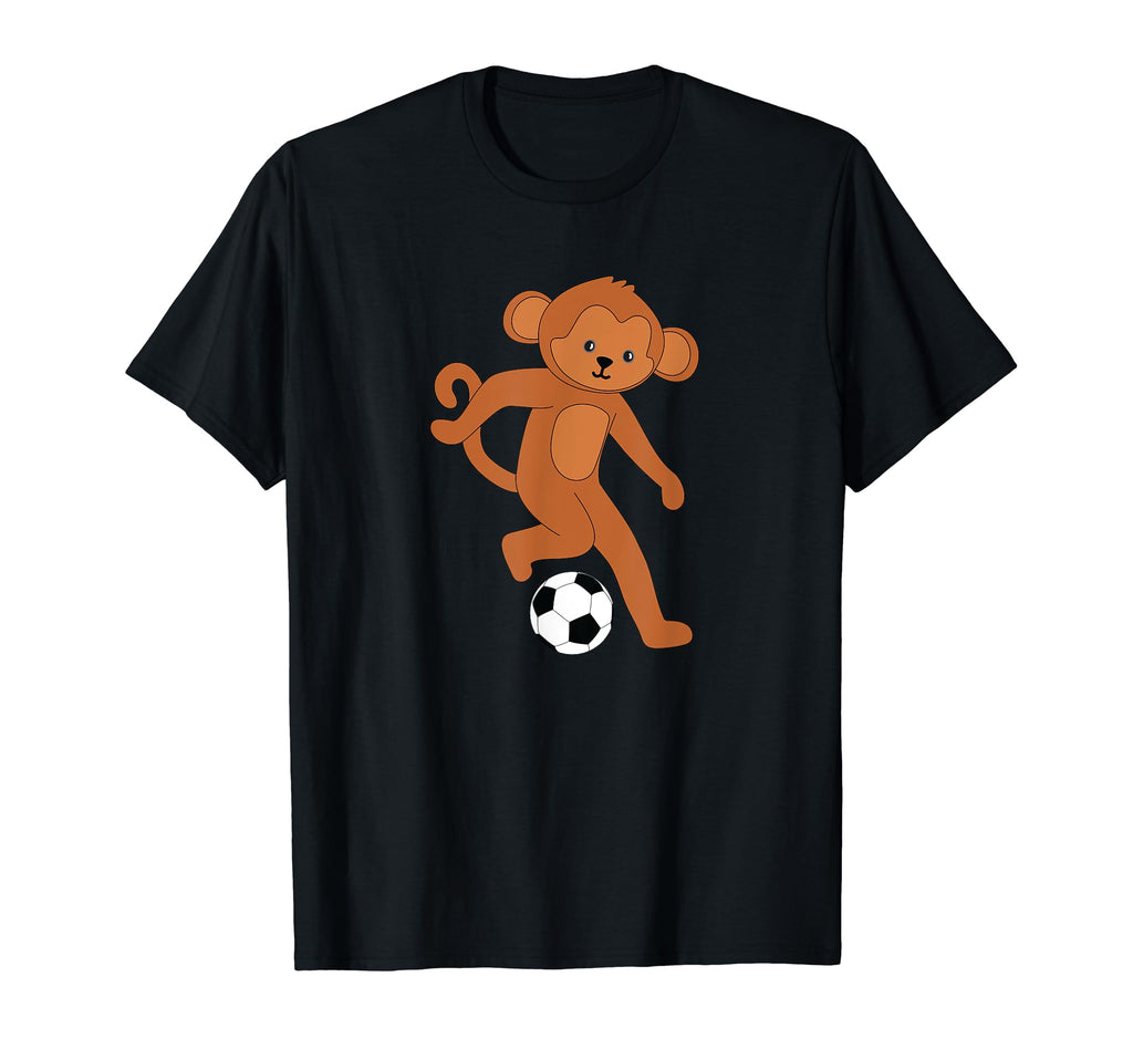 Monkey Soccer Playing Ironic Apes T-Shirt - Fun Novelty Design for Adults - T-Shirt, Sweatshirt, Hoodie