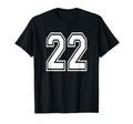 Number 22 Numbered Uniform Sports T-Shirt - Aesthetic Graphic for Adults - T-Shirt, Sweatshirt, Hoodie