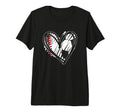 Baseball Soccer Ball Heart Love Tri T-Shirt - Fun Novelty Design Men Women - T-Shirt, Sweatshirt, Hoodie