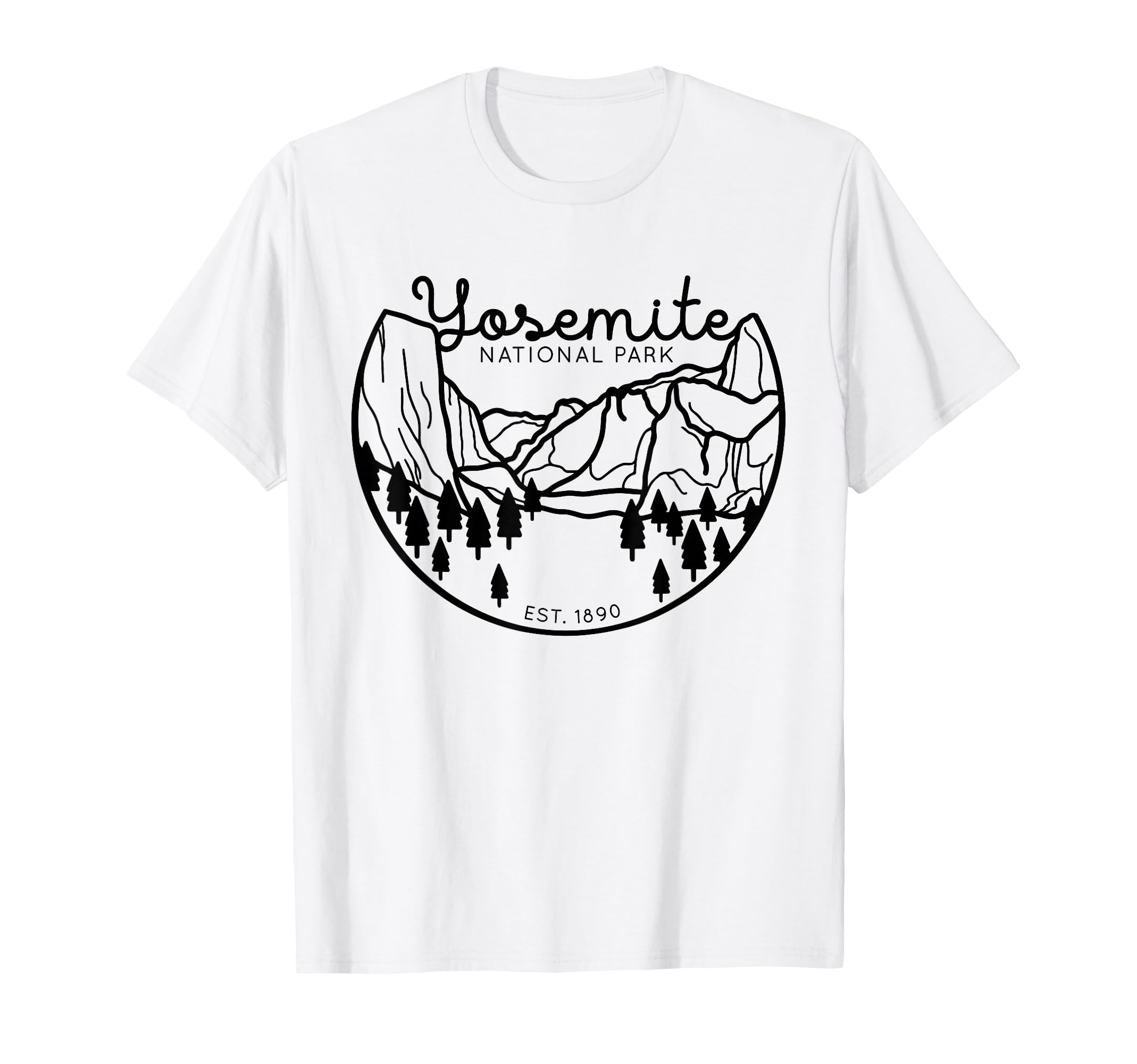 Yosemite National Park 1890 T-Shirt - Minimalist Print for Adults - T-Shirt, Sweatshirt, Hoodie