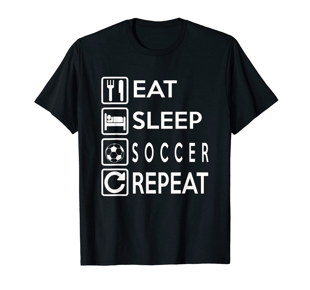 Soccer Gift Eat Sleep Soccer Repeat T-Shirt - Aesthetic Graphic Unisex - T-Shirt, Sweatshirt, Hoodie