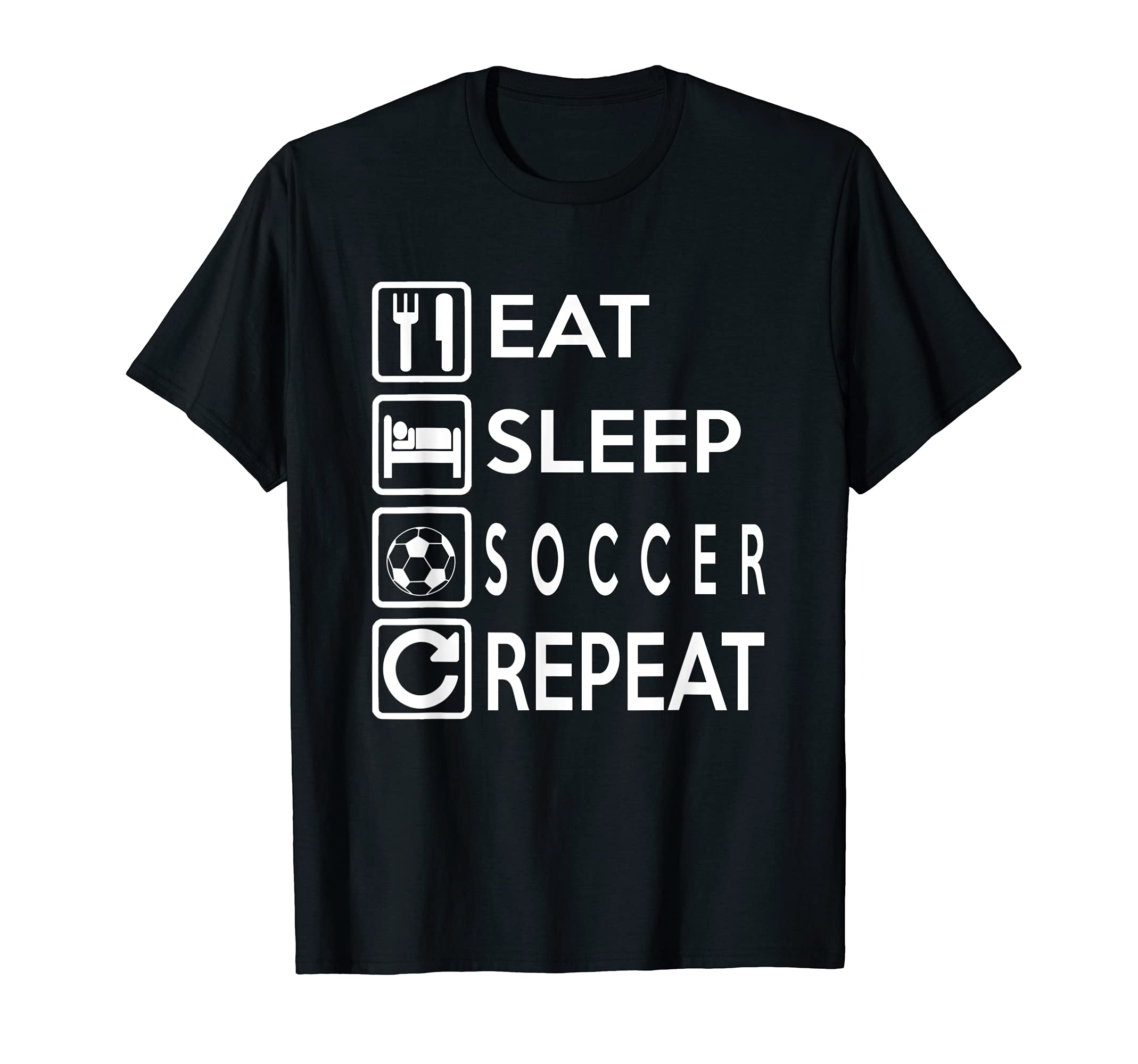 Soccer Gift Eat Sleep Soccer Repeat T-Shirt - Custom Art Print for Adults - T-Shirt, Sweatshirt, Hoodie
