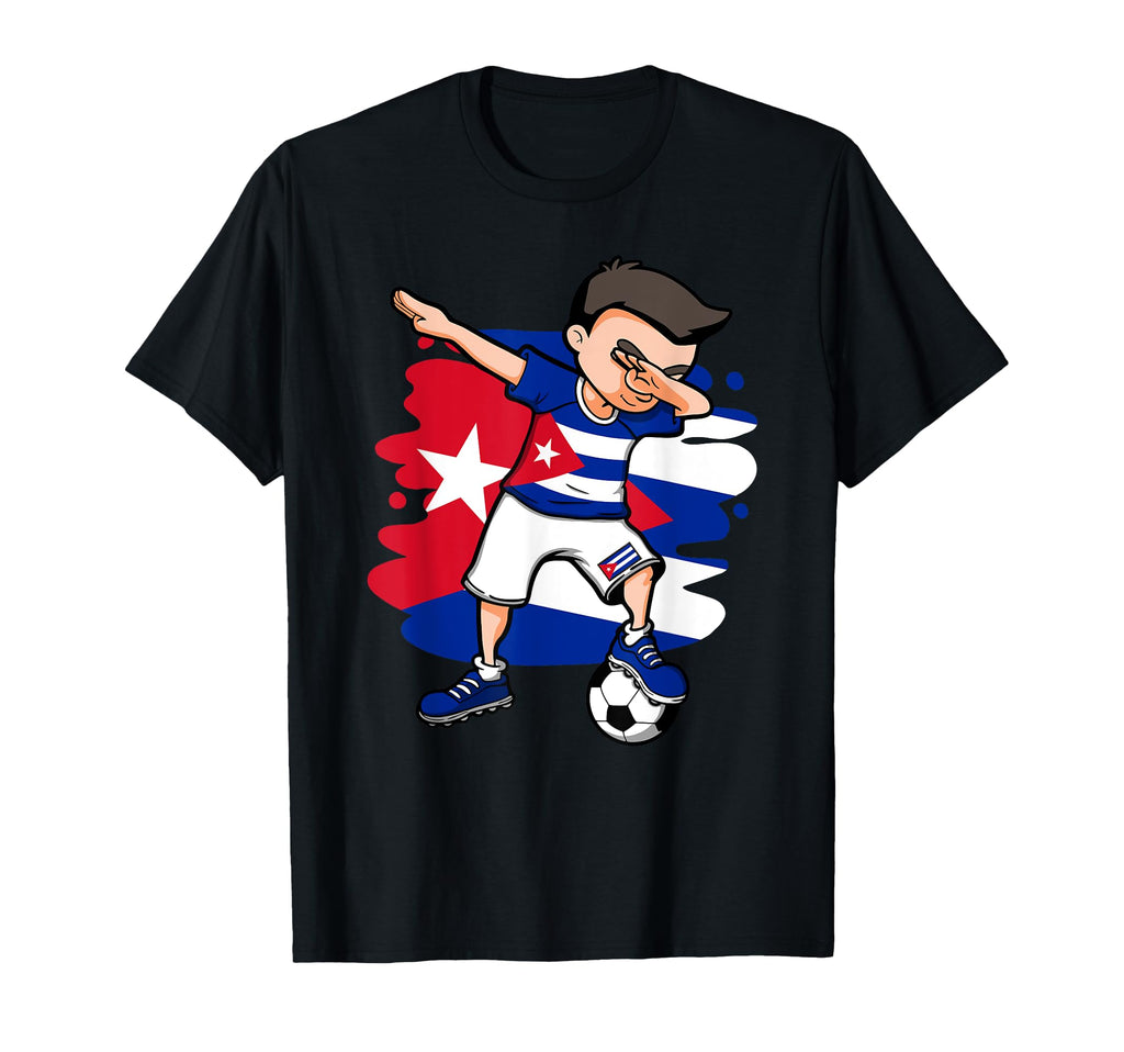 Dabbing Soccer Cuba Jersey Cuban Football T-Shirt - Novelty Apparel Unisex - T-Shirt, Sweatshirt, Hoodie