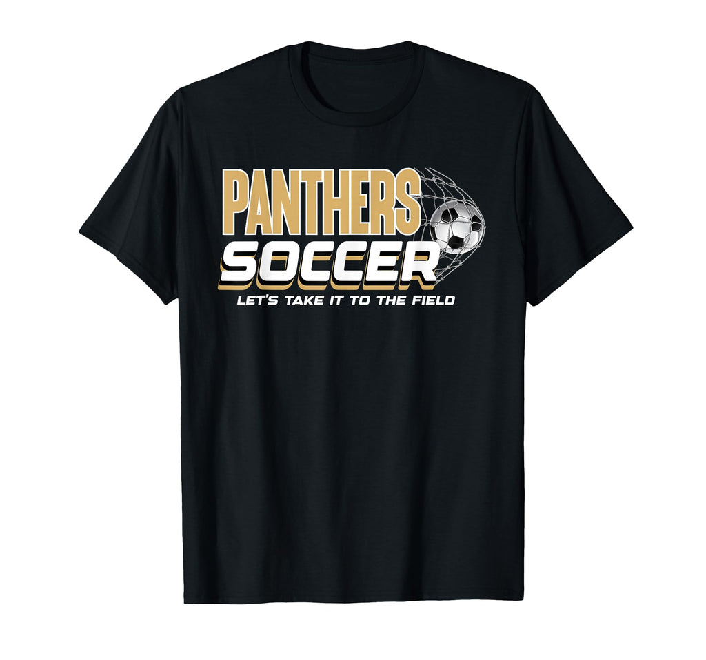 Gold Panthers Soccer Mom Game Day T-Shirt - Fun Novelty Design for Adults - T-Shirt, Sweatshirt, Hoodie