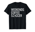 Weekends Iced Coffee And Soccer Groovy T-Shirt - Fun Novelty Design Unisex - T-Shirt, Sweatshirt, Hoodie