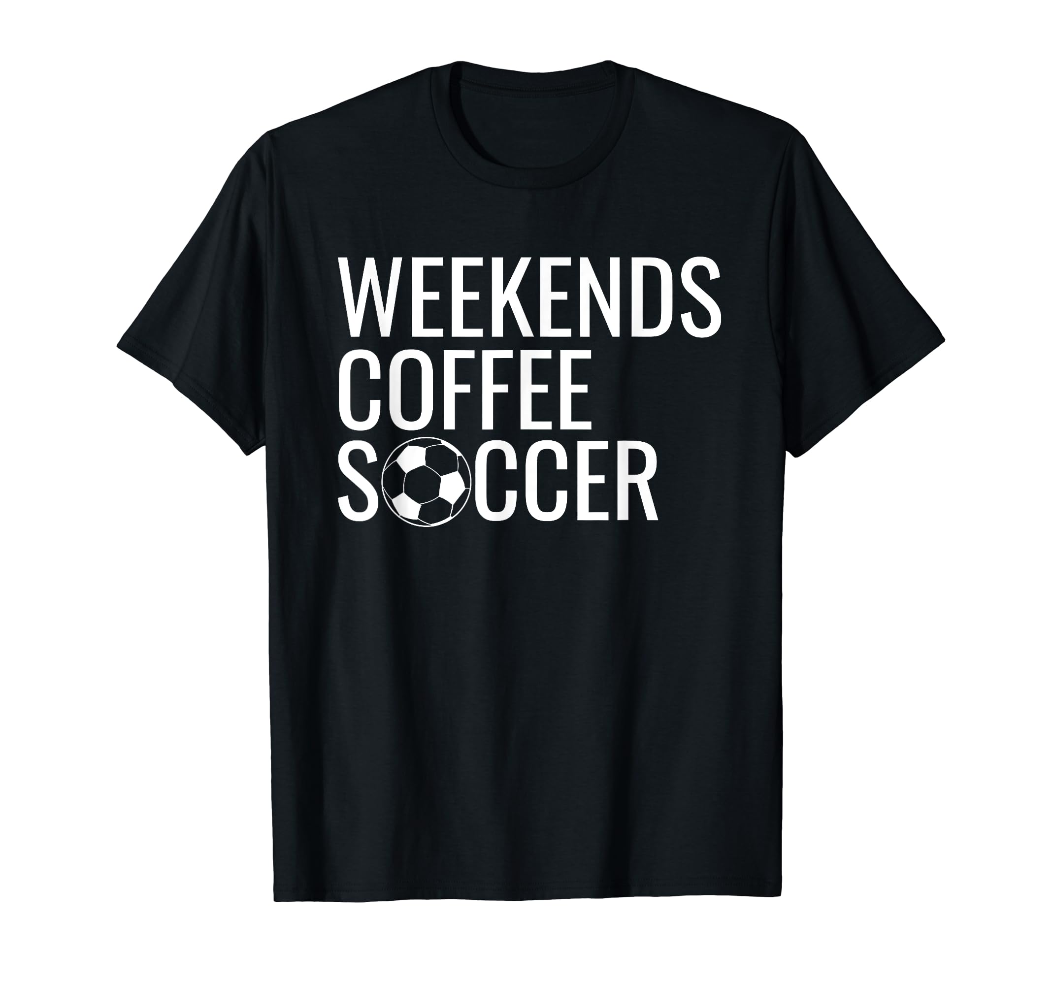 Weekends Iced Coffee And Soccer Groovy T-Shirt - Fun Novelty Design Unisex - T-Shirt, Sweatshirt, Hoodie