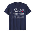 Just Married 66 Years Ago 66Th Wedding T-Shirt - Custom Art Print Unisex - T-Shirt, Sweatshirt, Hoodie