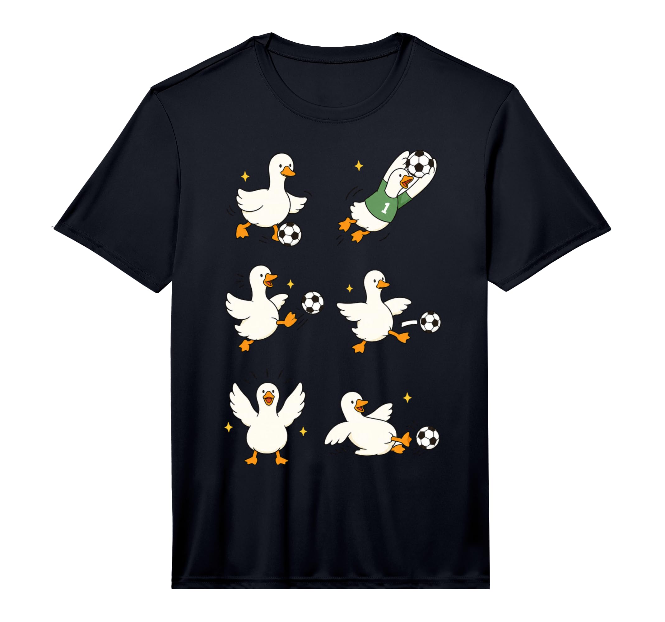 Silly Goose Playing Soccer Player T-Shirt - Fun Novelty Design Unisex - T-Shirt, Sweatshirt, Hoodie