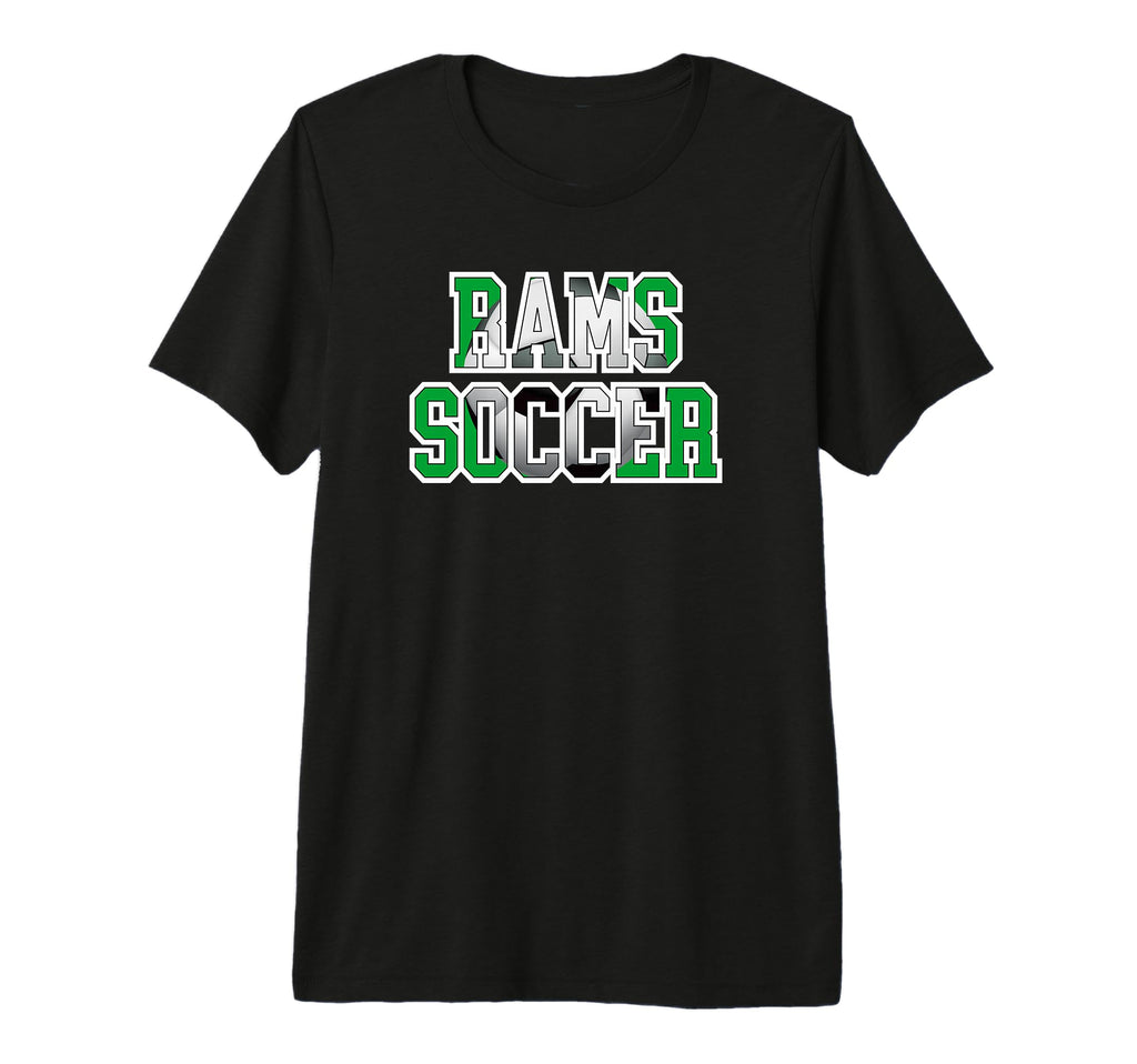 Rams Soccer Mom Game Day Mascot Green T-Shirt - Custom Art Print Unisex - T-Shirt, Sweatshirt, Hoodie