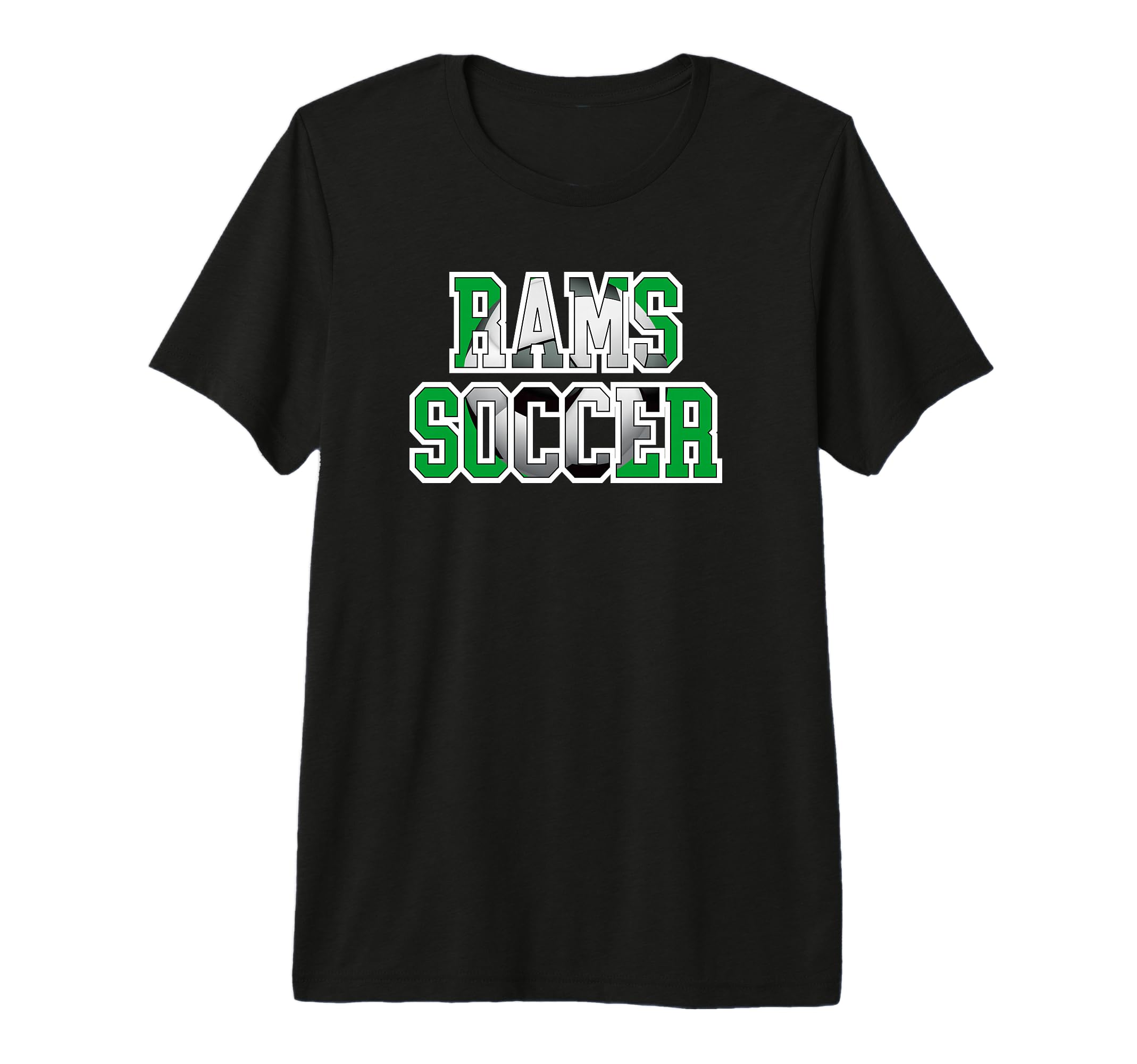 Rams Soccer Mom Game Day Mascot Green T-Shirt - Custom Art Print Unisex - T-Shirt, Sweatshirt, Hoodie