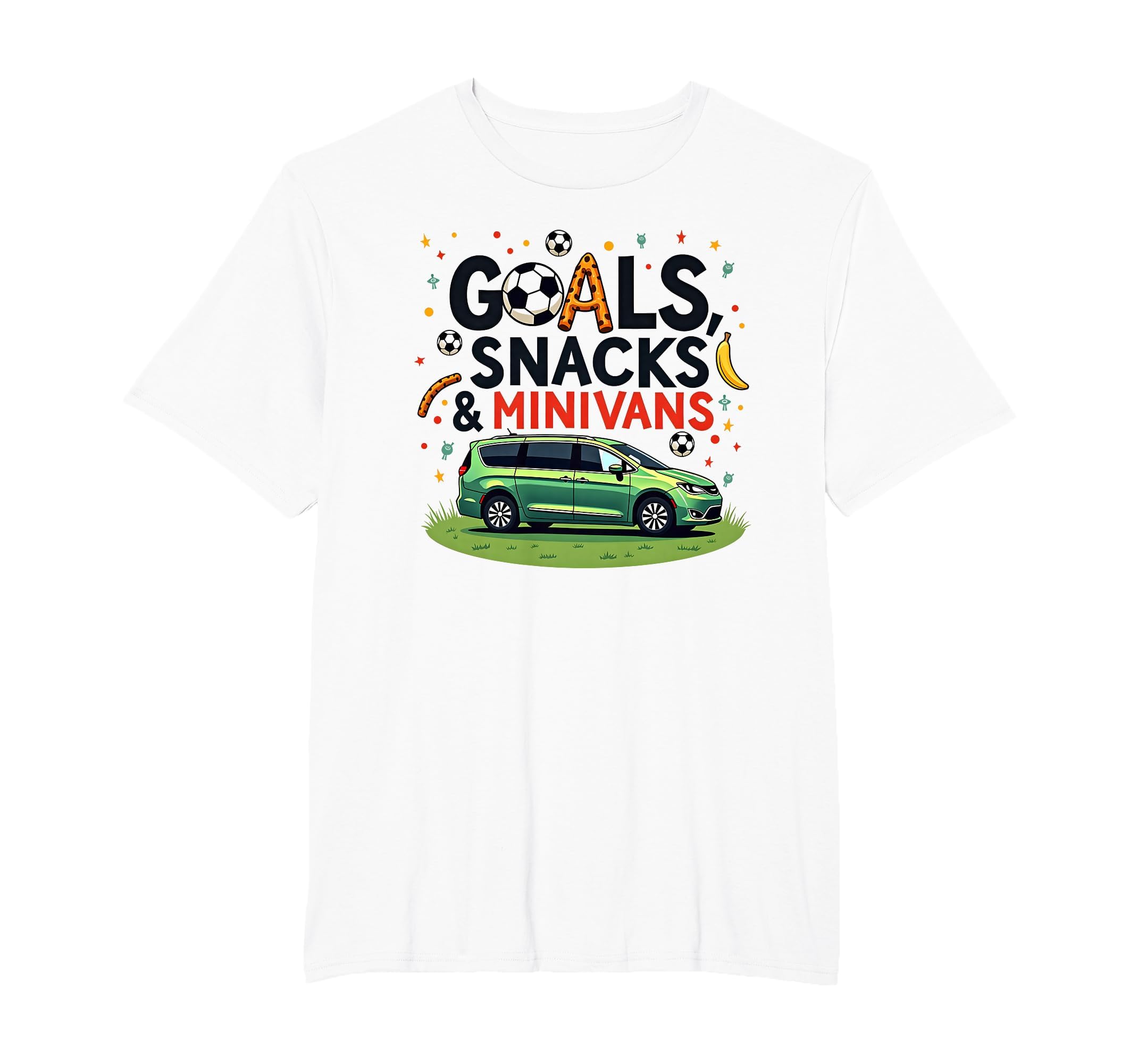 Goals Snacks Minivans Soccer Mom T-Shirt - Custom Art Print for Adults - T-Shirt, Sweatshirt, Hoodie