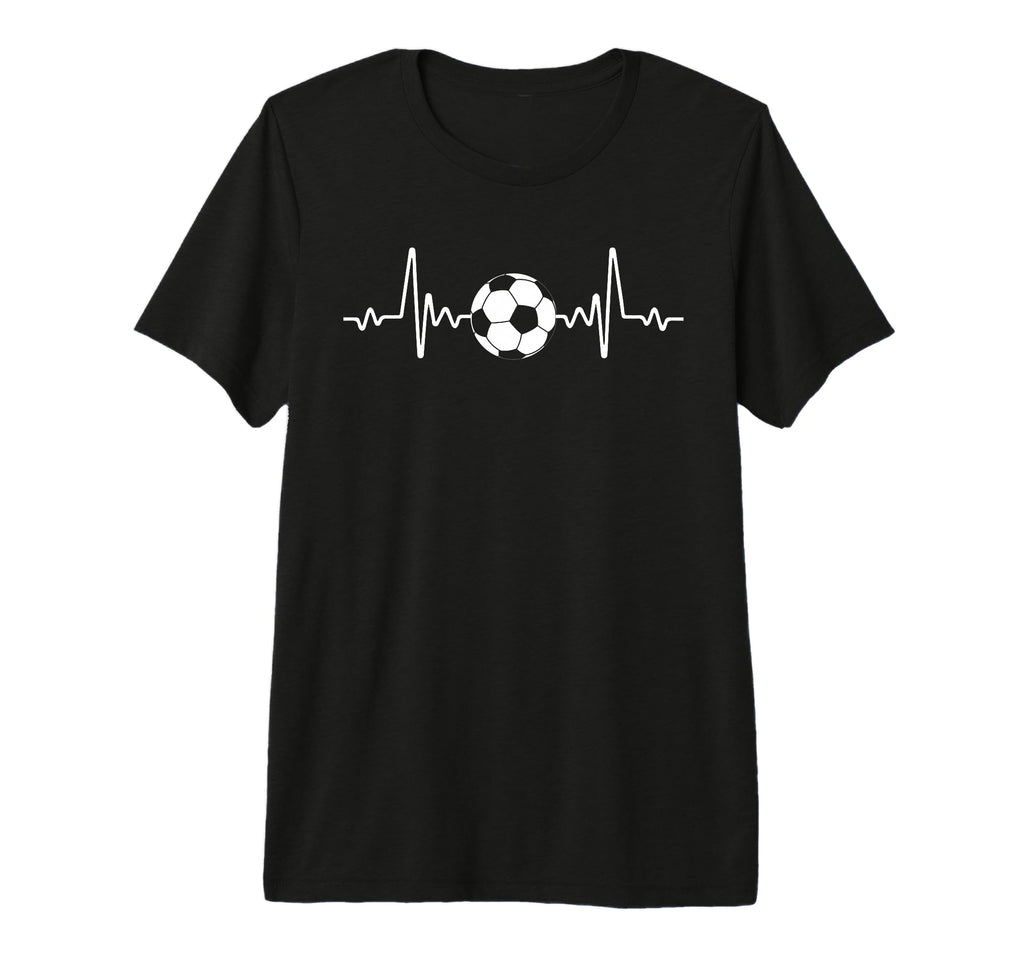 Soccer Player Heartbeat Soccer Lover Tri T-Shirt - Novelty Apparel Unisex - T-Shirt, Sweatshirt, Hoodie