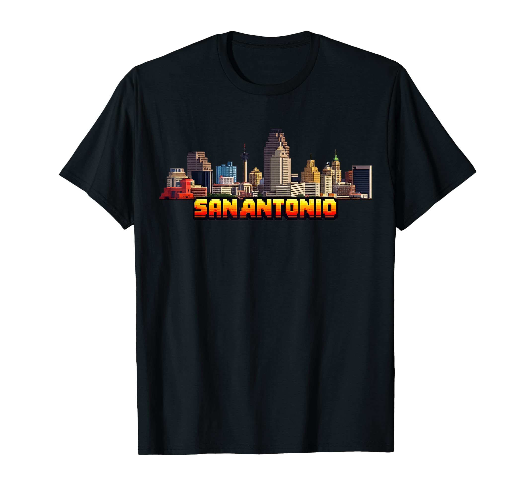 San Antonio 8 Bit Video Arcade Gamer T-Shirt - Minimalist Print Unisex - T-Shirt, Sweatshirt, Hoodie