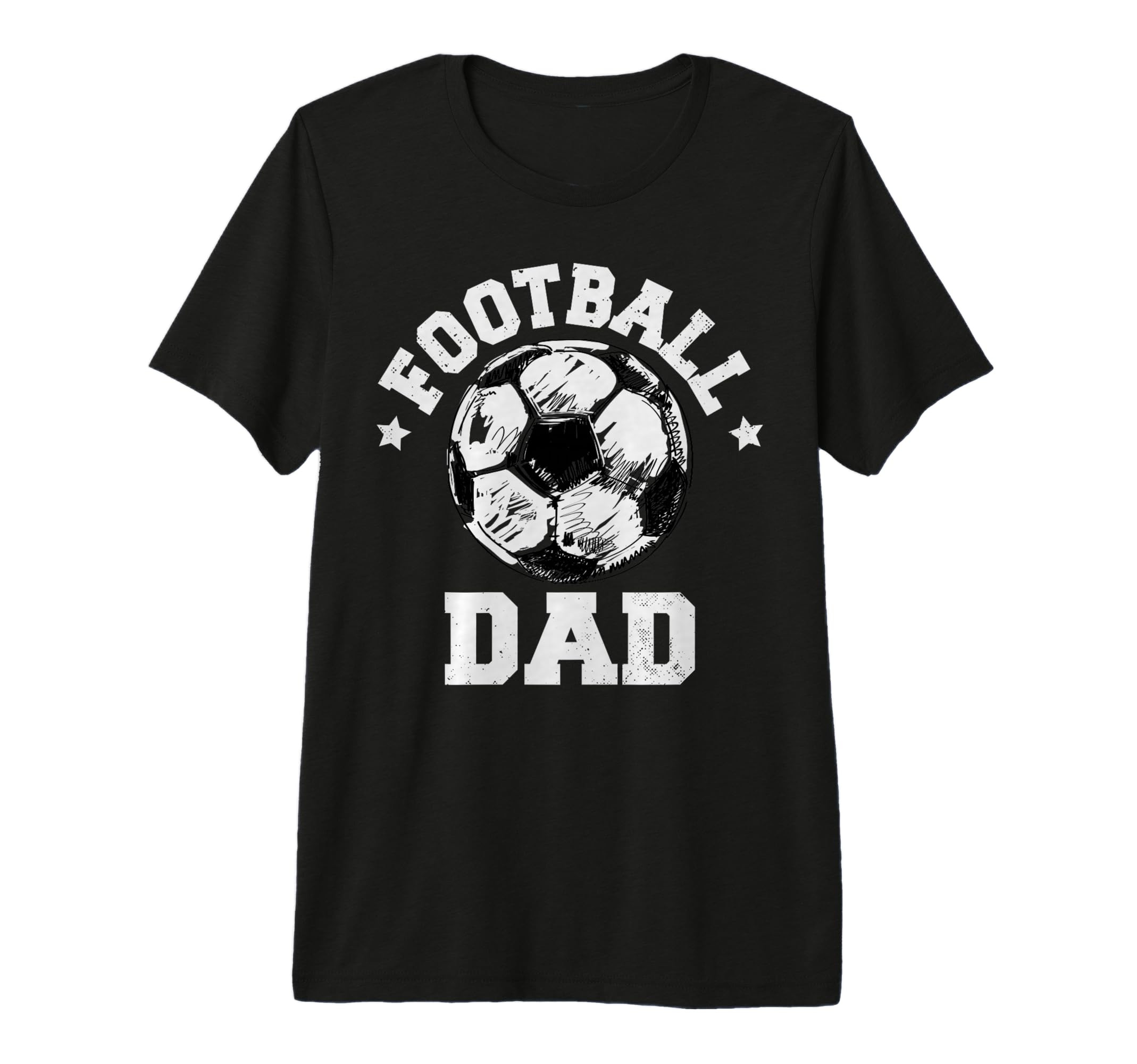 Mens Football Dad Sketch Soccer Ball T-Shirt - Minimalist Print Unisex - T-Shirt, Sweatshirt, Hoodie