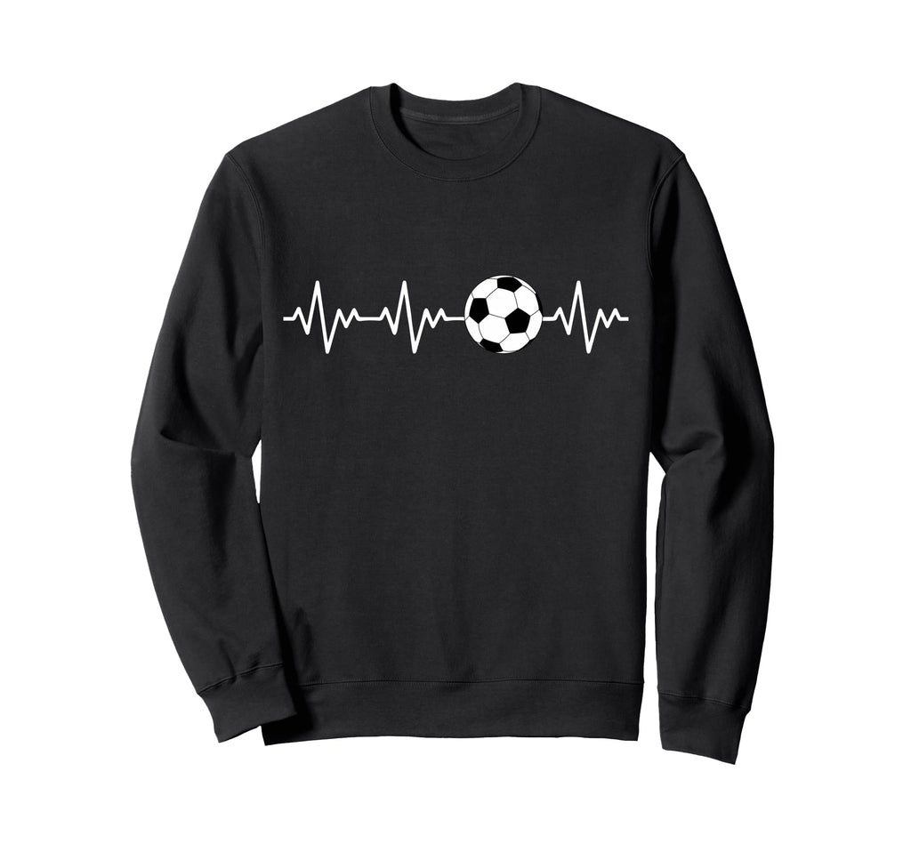 Heartbeat Soccer Sweatshirt - Novelty Apparel for Adults - T-Shirt, Sweatshirt, Hoodie