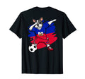 Dabbing French Bulldog Haiti Soccer T-Shirt - Novelty Apparel for Adults - T-Shirt, Sweatshirt, Hoodie