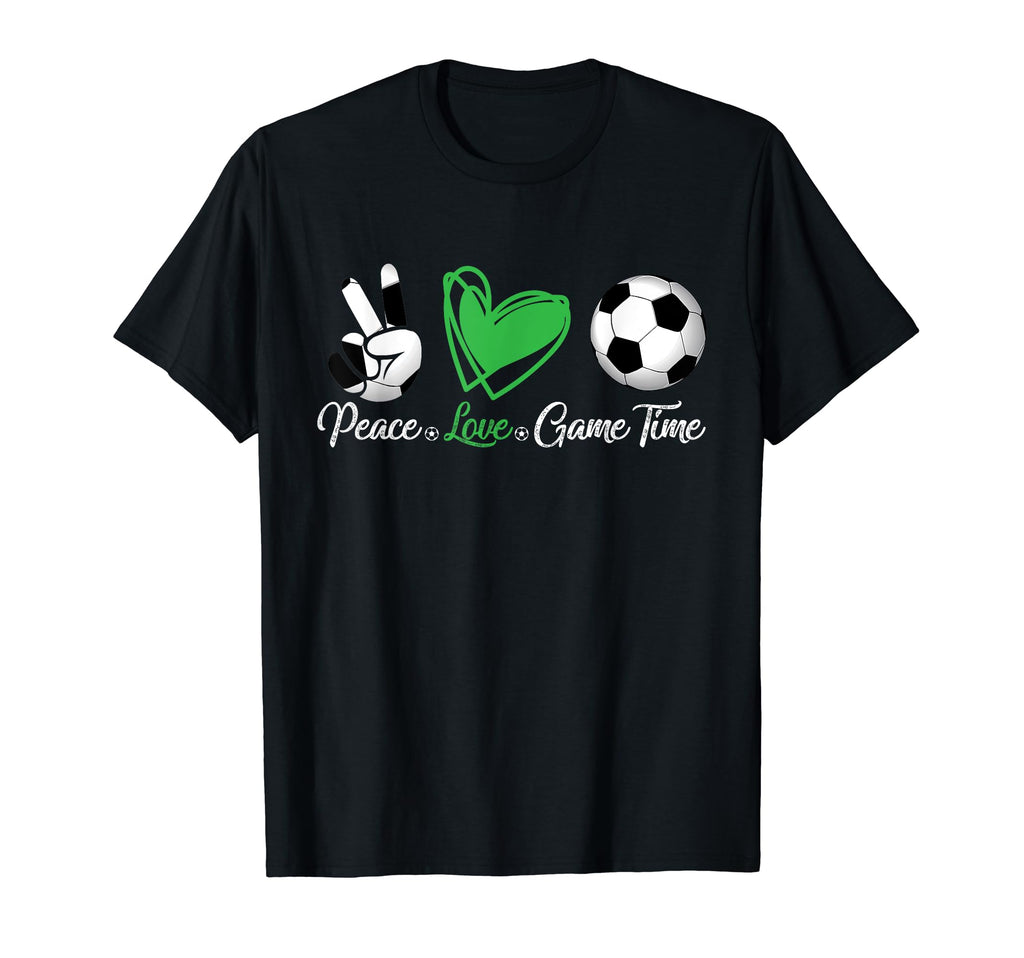 Peace Love And Game Time Soccer Lover T-Shirt - Graphic Print Men Women - T-Shirt, Sweatshirt, Hoodie