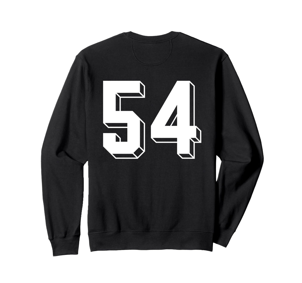 Number 54 Backside 80S 90S Team Sweatshirt - Graphic Print Men Women - T-Shirt, Sweatshirt, Hoodie