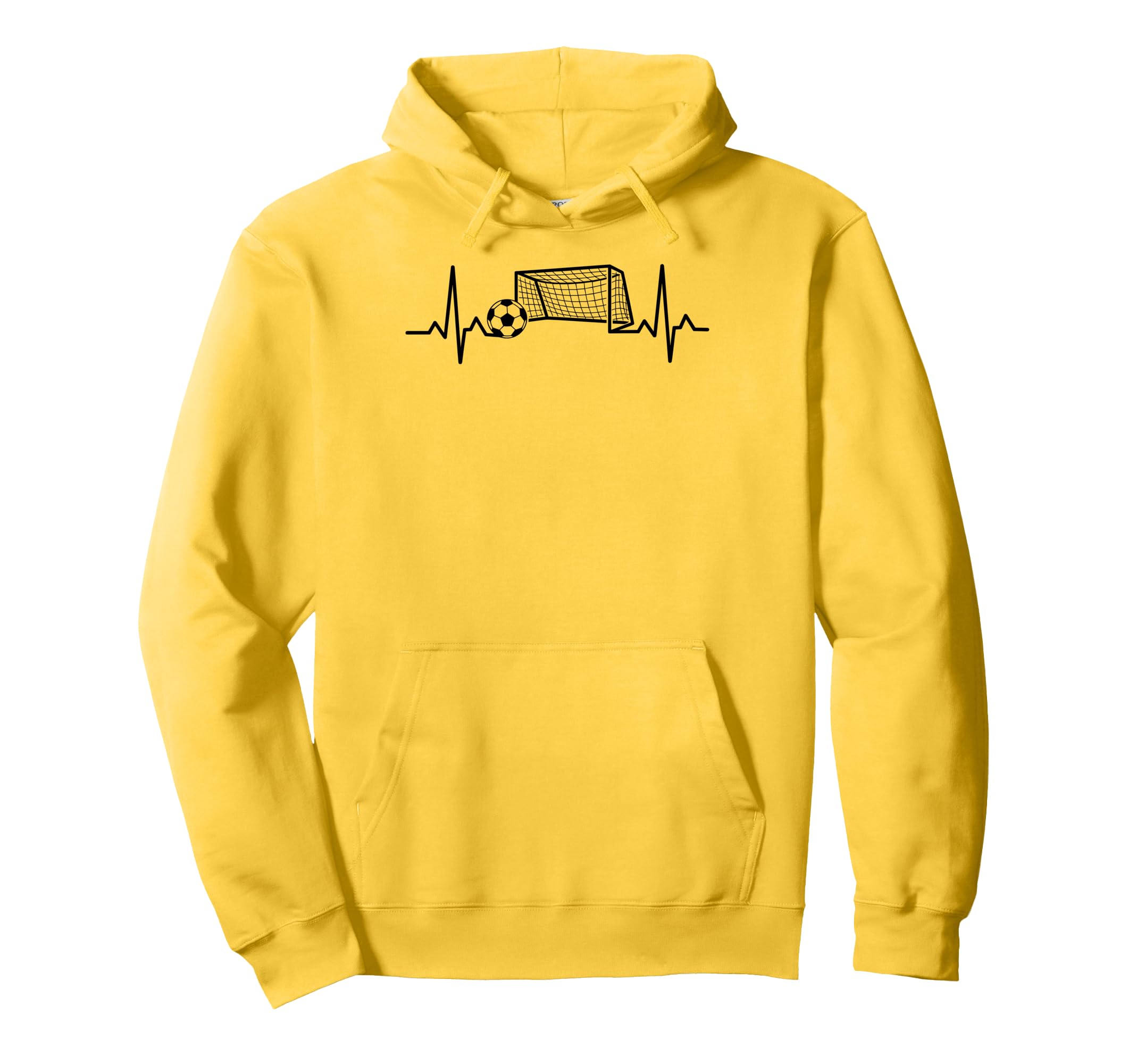 Soccer Heartbeat Football Lovers Hoodie - Fun Novelty Design for Adults - T-Shirt, Sweatshirt, Hoodie